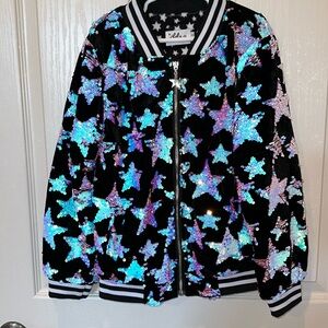 Star Sequin Bomber Jacket